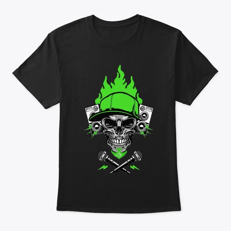 green skull logo